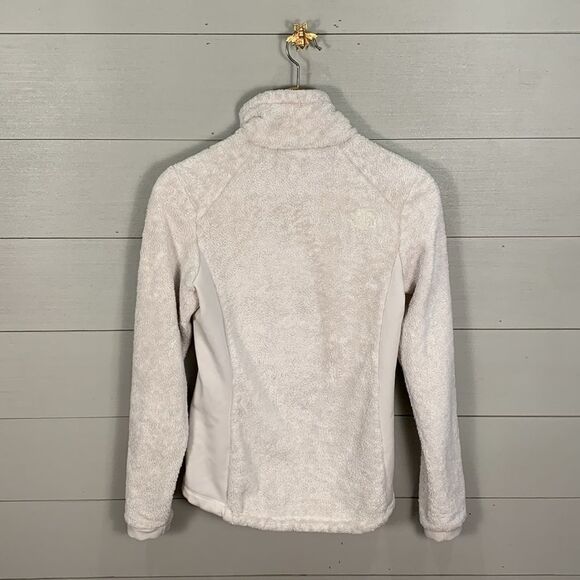 The North Face white monochrome Sherpa zip up jacket Womans size XS - Picture 9 of 10